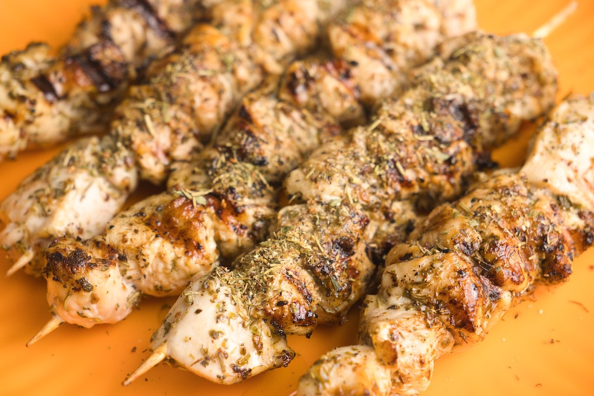 Zesty Herbs Grilled Chicken Souvlaki Skewers
 &ndash; FLAVRBOMBS