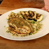 Zesty Herbs Chicken Breast with Apple Couscous and Grilled Zucchini - FLAVRBOMBS